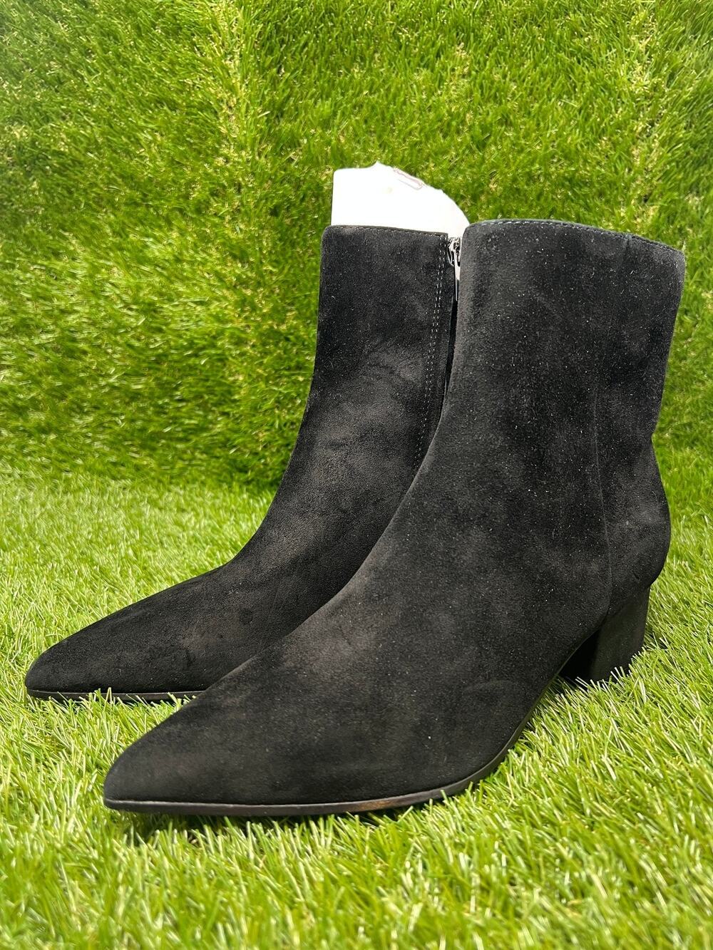 Nine West Women's 8M Maribu Pointed Toe Black Suede Boots